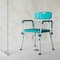 Flash Furniture 15" L, Plastic, Aluminum, Teal Quick Release Bath Chair DC-HY3523L-TL-GG - alternate 9